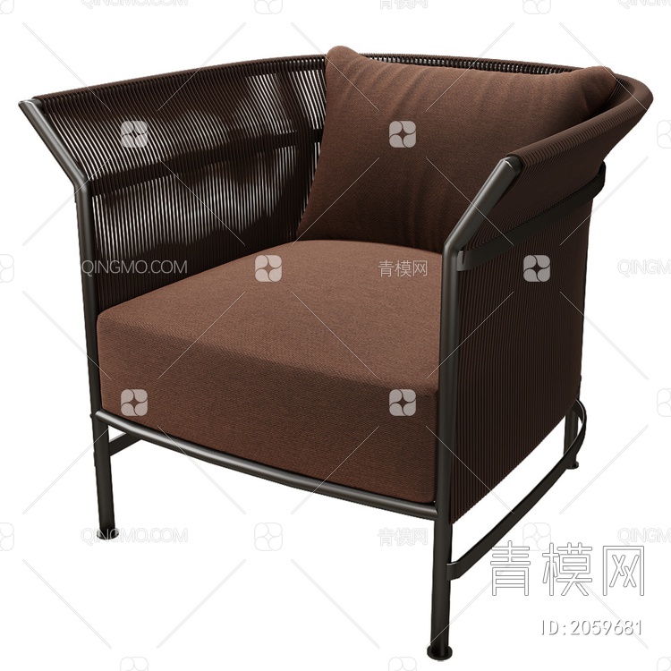 单人沙发SU模型下载【ID:2059681】