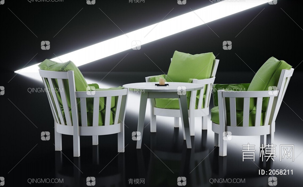 休闲桌椅3D模型下载【ID:2058211】
