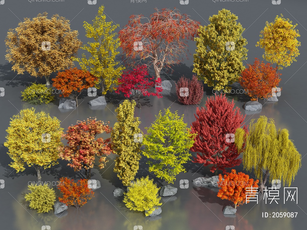 银杏树3D模型下载【ID:2059087】