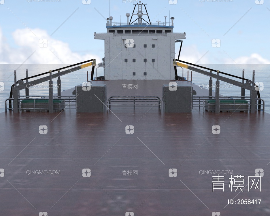 远洋集装箱货轮船3D模型下载【ID:2058417】