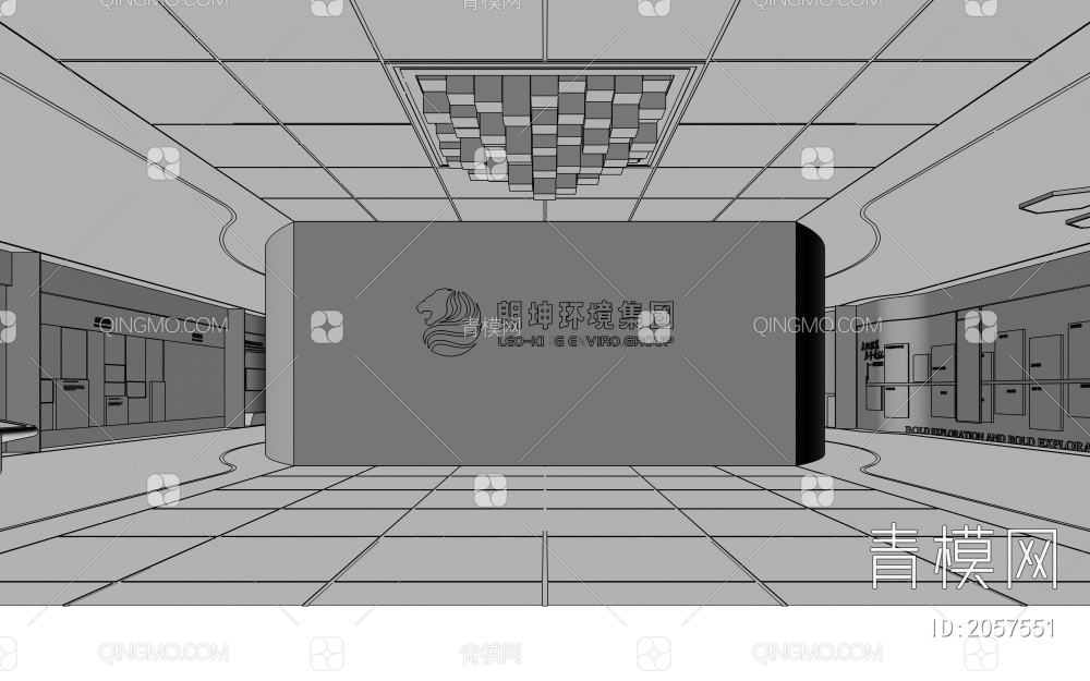 科技展厅 数字沙盘 虚拟讲解员 互动触摸一体机 LED拼接大屏 荣誉墙3D模型下载【ID:2057551】
