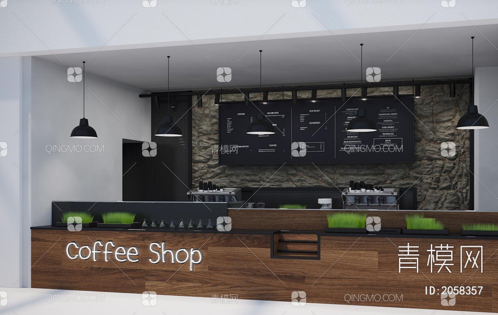 咖啡店3D模型下载【ID:2058357】