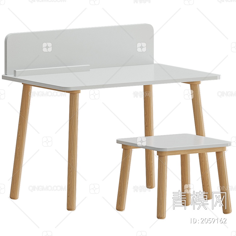 书桌椅SU模型下载【ID:2059162】