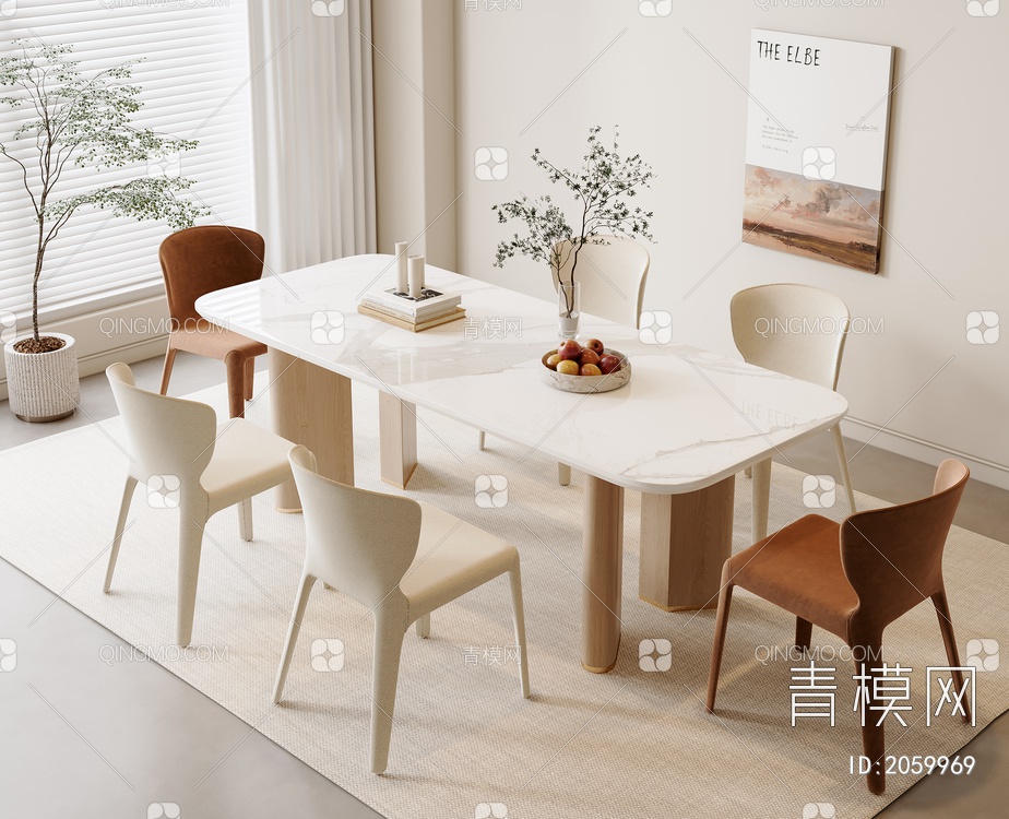餐桌椅3D模型下载【ID:2059969】
