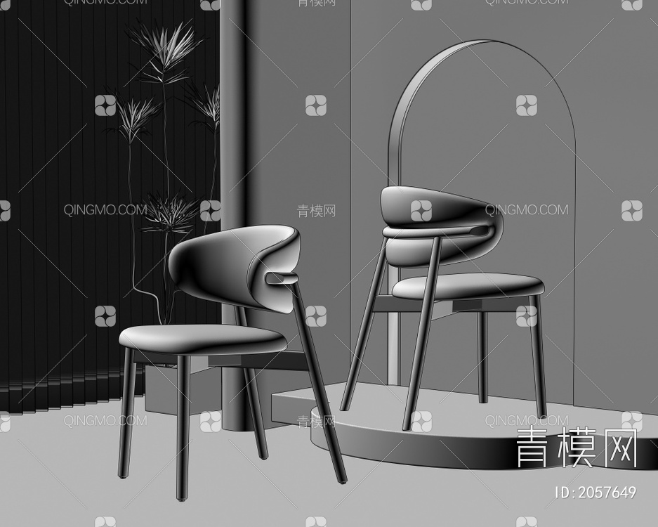 椅子3D模型下载【ID:2057649】