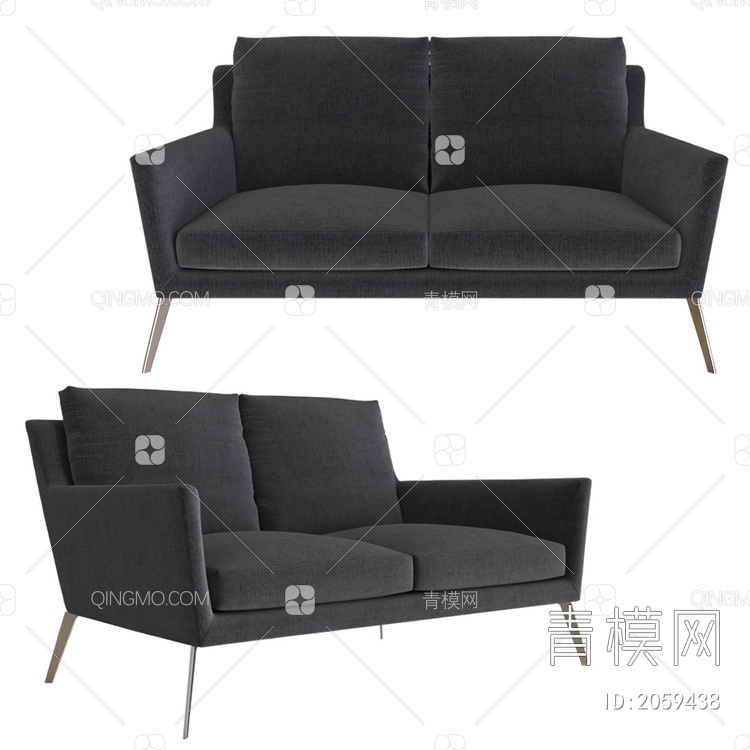 双人沙发SU模型下载【ID:2059438】