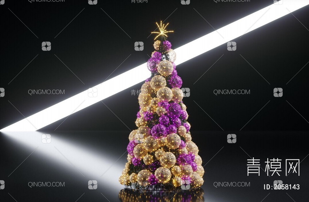 圣诞树3D模型下载【ID:2058143】