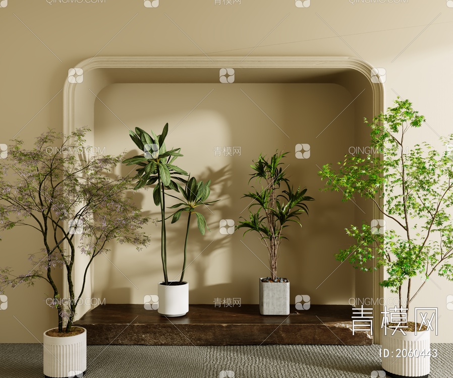绿植 盆景3D模型下载【ID:2060443】