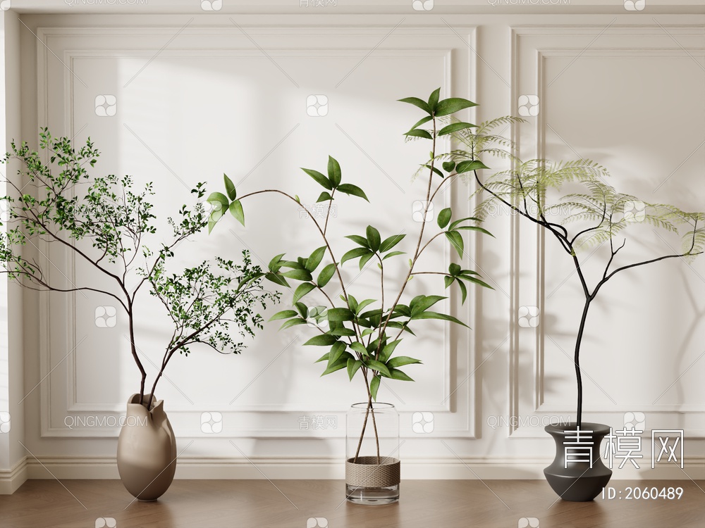 【绿植 盆景3D模型】-现代VR有灯光有贴图MAX2016绿植 盆景3d模型下载-ID2060489-免费3Dmax模型库 - 青模3d模型网