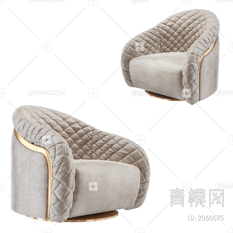 单人沙发SU模型下载【ID:2060675】