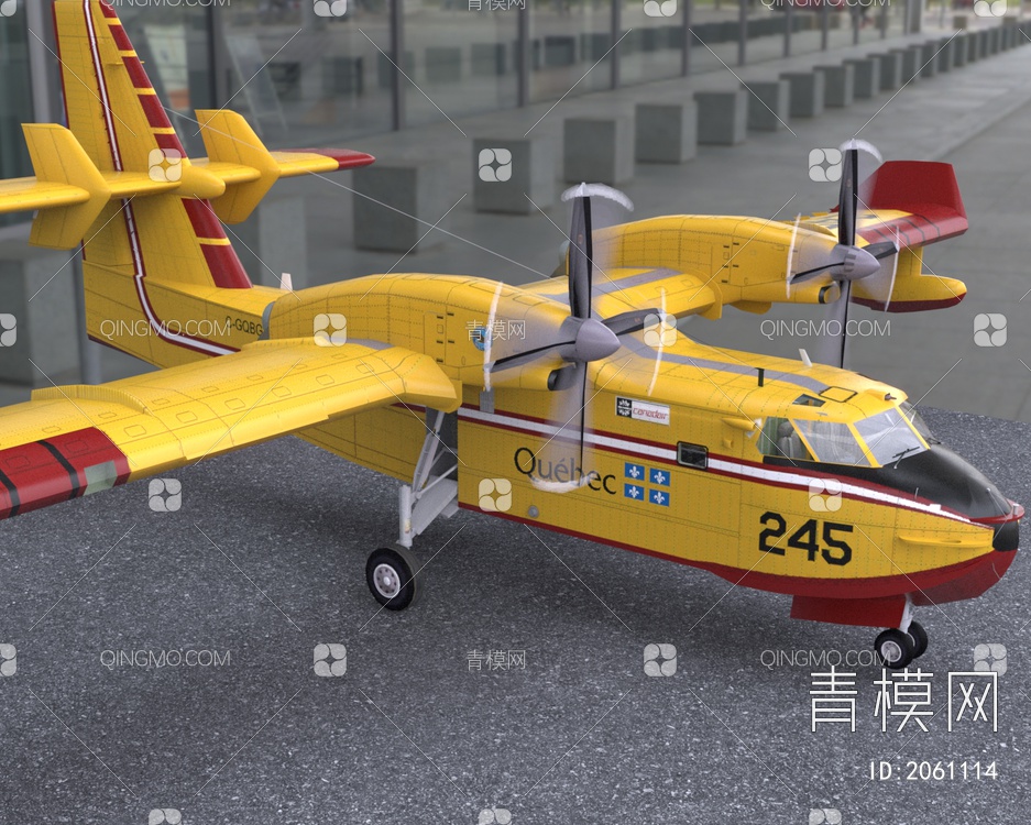 CL415水上飞机3D模型下载【ID:2061114】