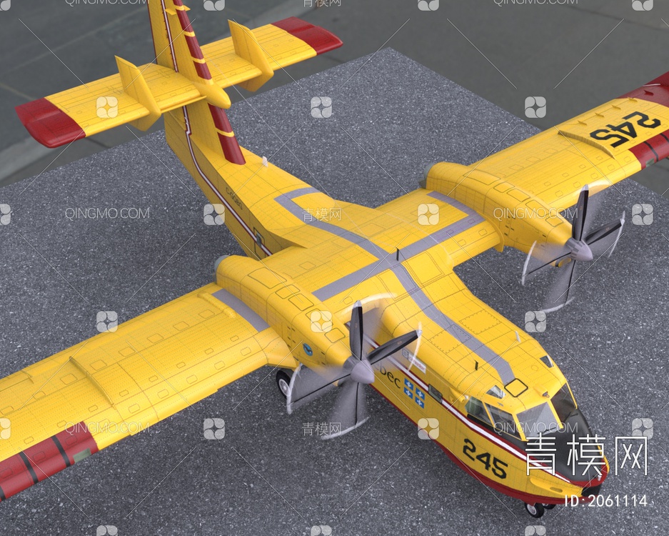 CL415水上飞机3D模型下载【ID:2061114】
