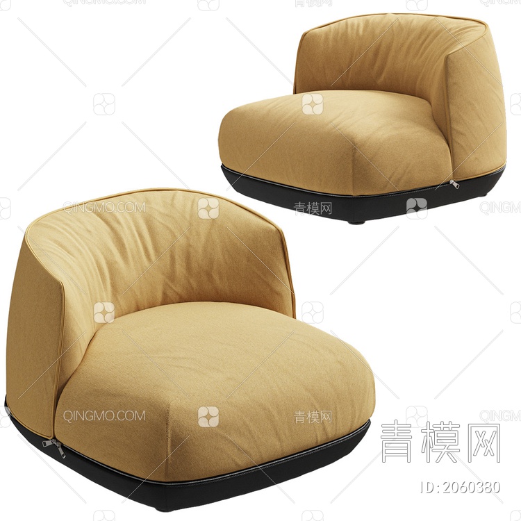 单人沙发SU模型下载【ID:2060380】