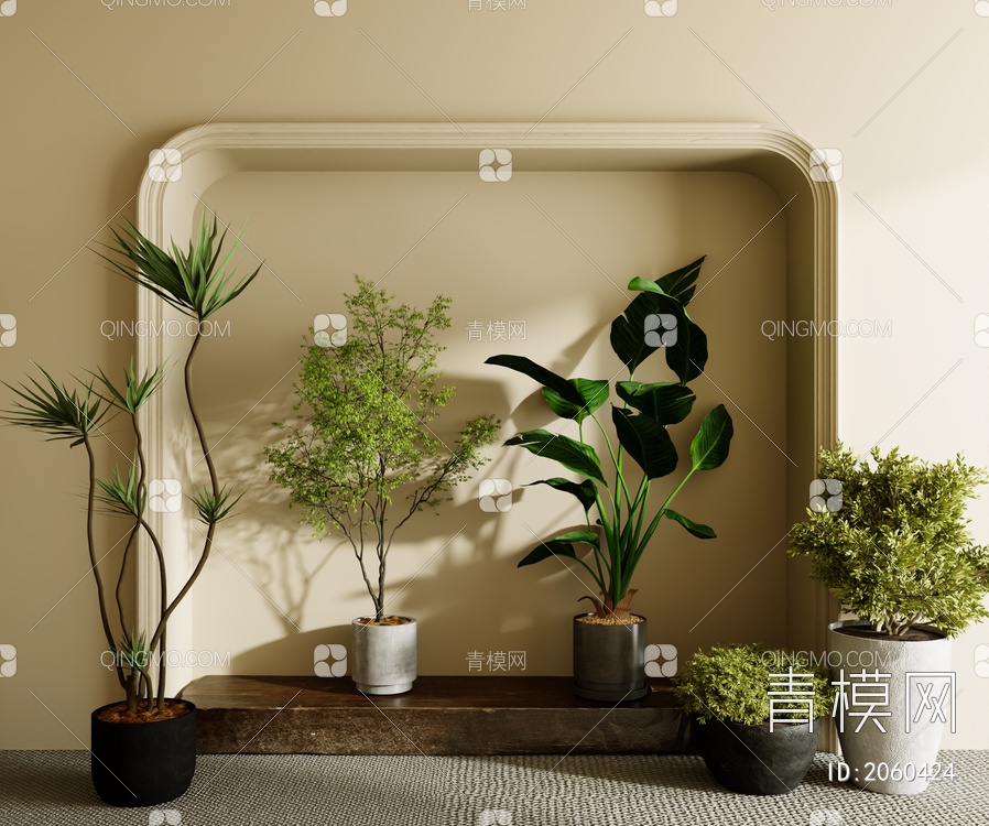 绿植 盆景3D模型下载【ID:2060424】