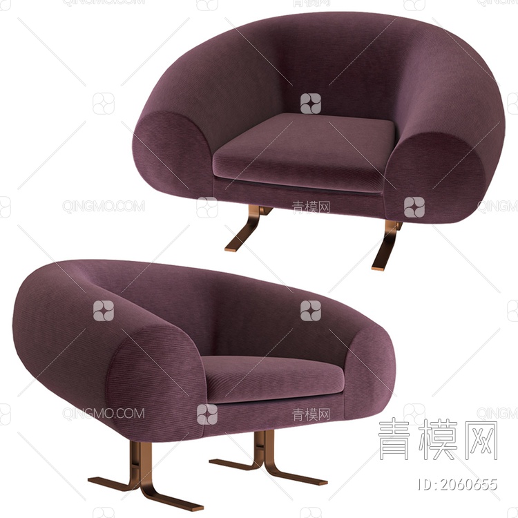 Arstrike单人沙发SU模型下载【ID:2060655】