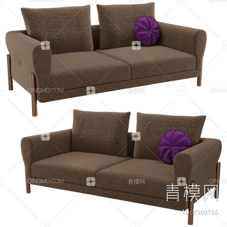 双人沙发SU模型下载【ID:2060106】