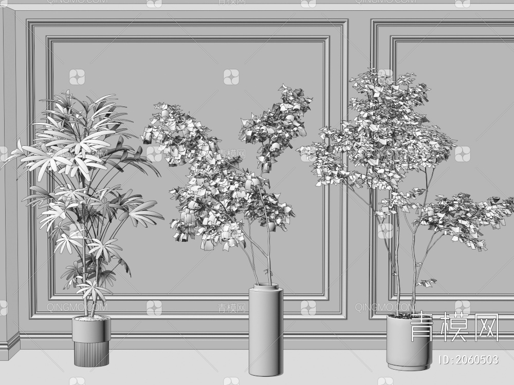 绿植 盆景3D模型下载【ID:2060503】