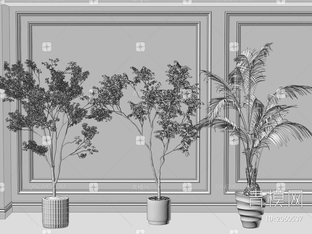 绿植 盆景3D模型下载【ID:2060537】