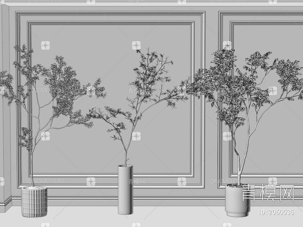 绿植 盆景3D模型下载【ID:2060535】