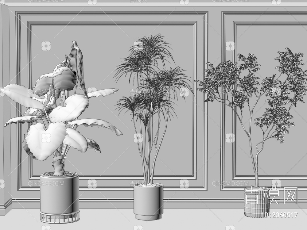 绿植 盆景3D模型下载【ID:2060517】