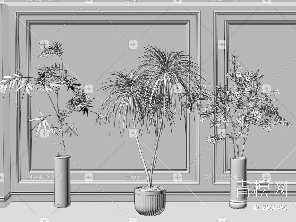 绿植 盆景3D模型下载【ID:2060495】