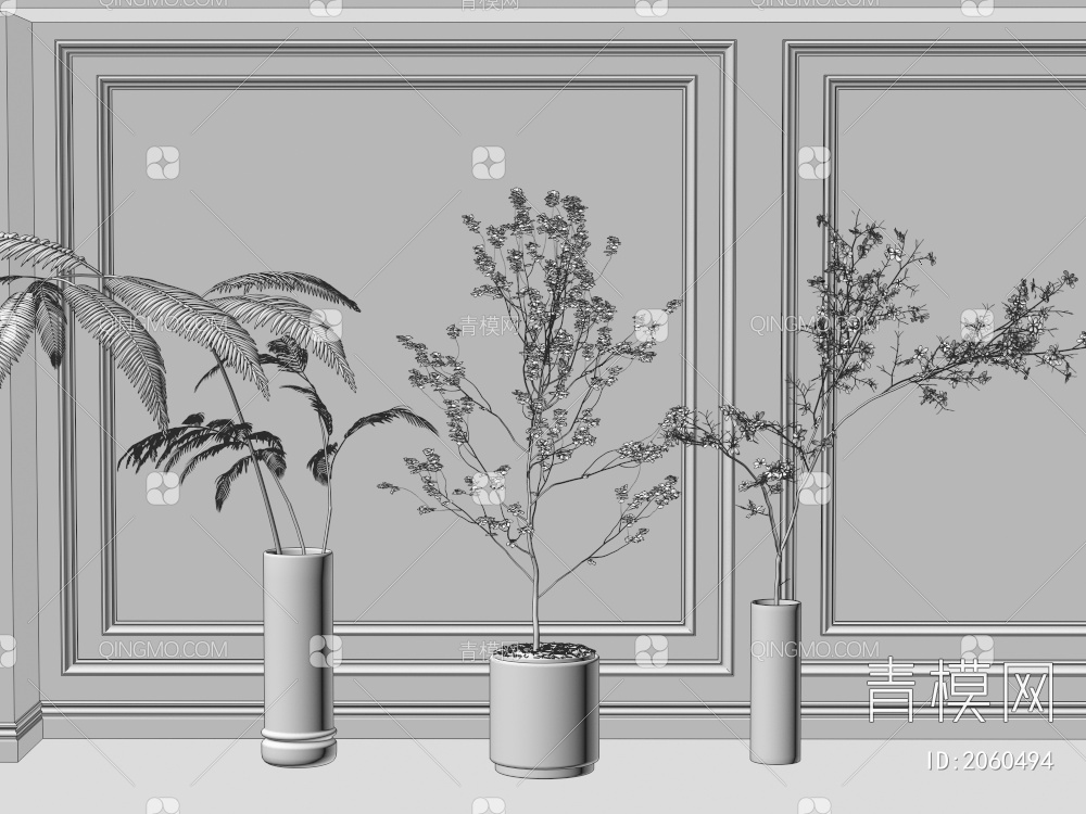 绿植 盆景3D模型下载【ID:2060494】