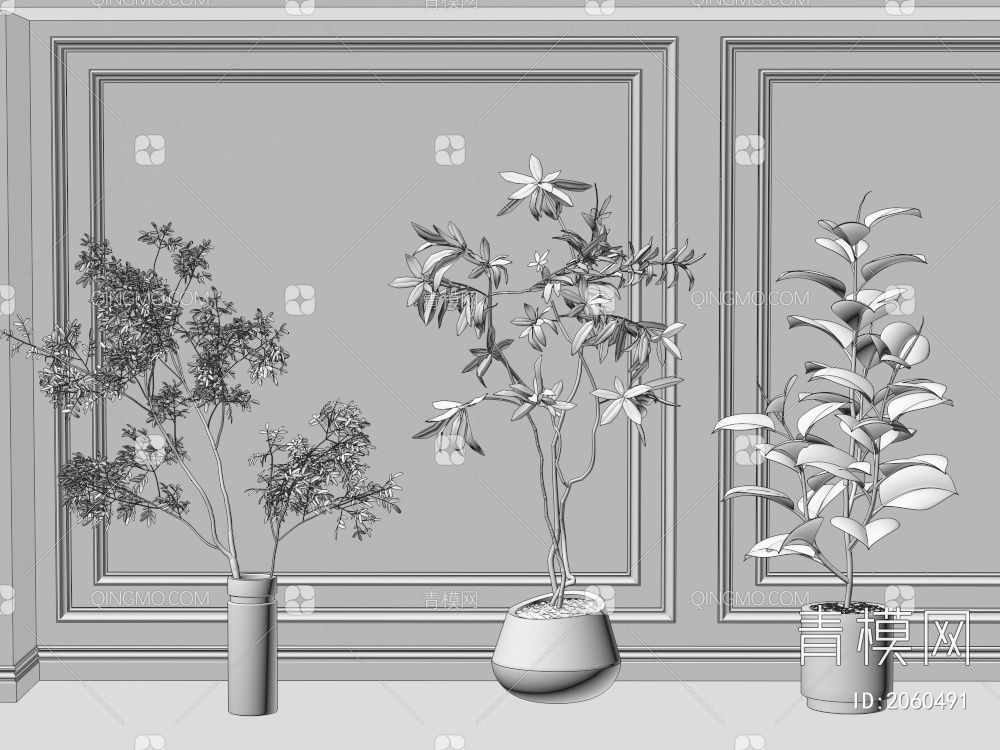 绿植 盆景3D模型下载【ID:2060491】