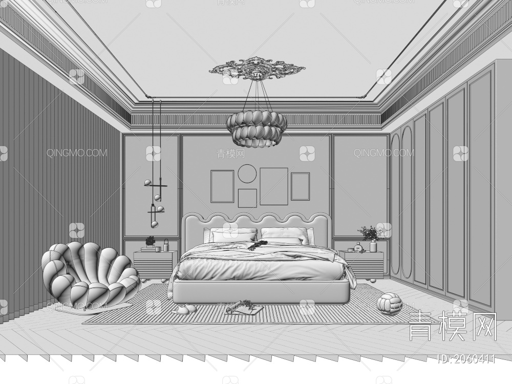 卧室3D模型下载【ID:2060411】
