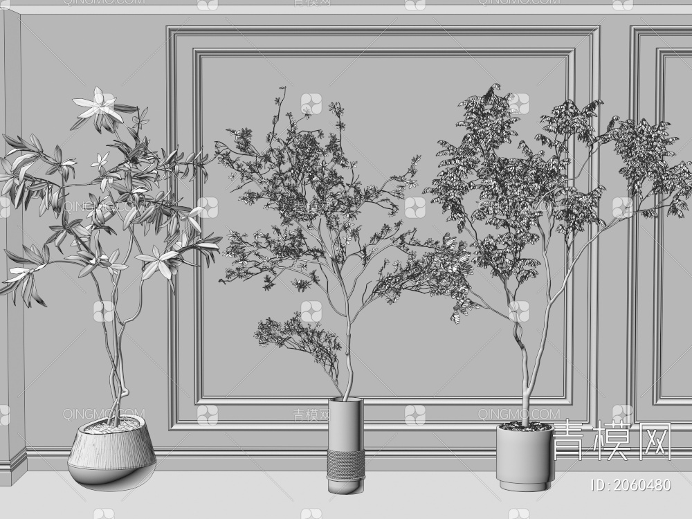 绿植 盆景3D模型下载【ID:2060480】