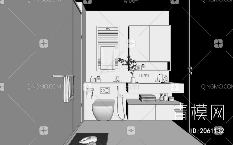家居卫生间3D模型下载【ID:2061132】
