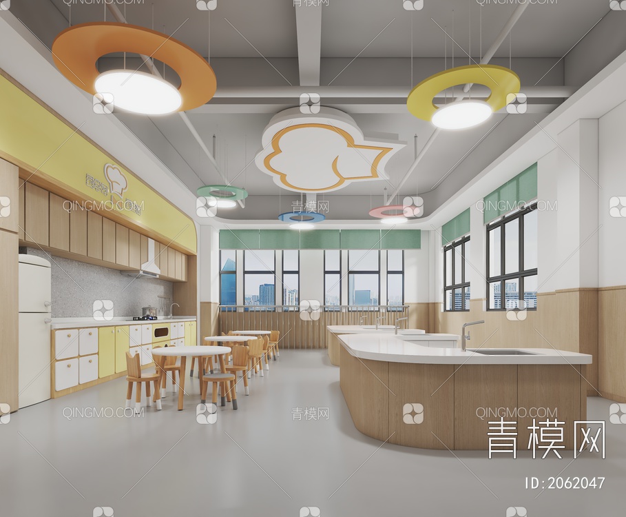 幼儿园厨房3D模型下载【ID:2062047】