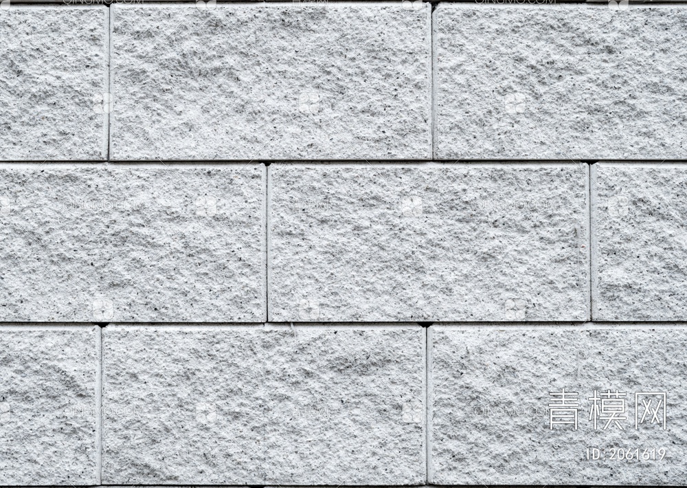 白色石材错缝墙面铺装贴图下载【ID:2061619】