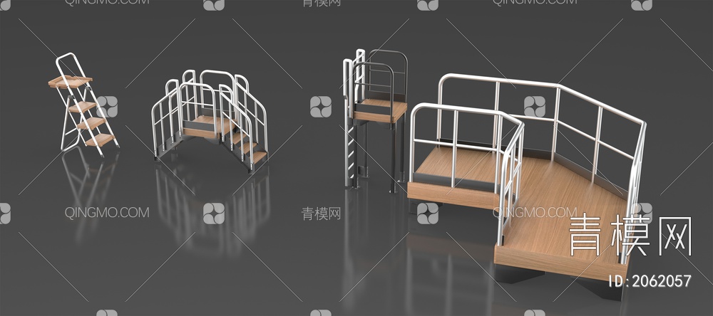 工业五金件 五金护栏3D模型下载【ID:2062057】