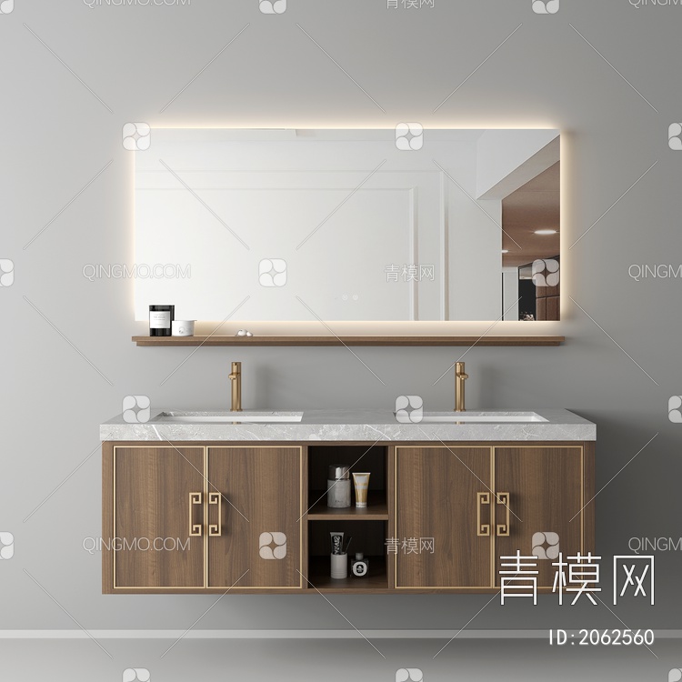 卫浴柜 浴室柜 洗手台3D模型下载【ID:2062560】