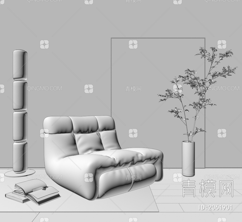 懒人沙发椅3D模型下载【ID:2061901】