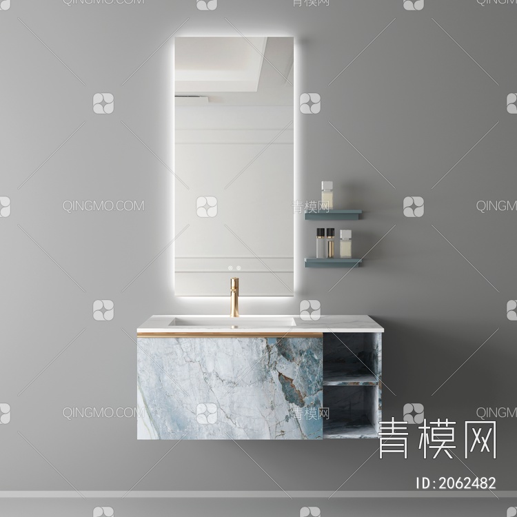 卫浴柜 浴室柜 洗手台3D模型下载【ID:2062482】