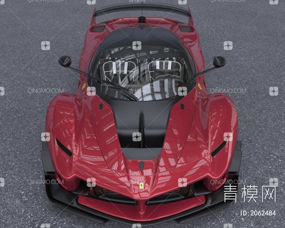 法拉利FXXKEvo超级跑车汽车带内饰3D模型下载【ID:2062484】