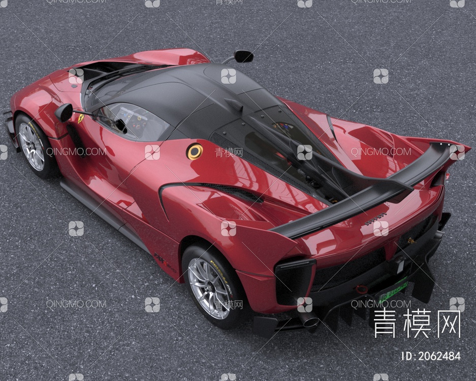 法拉利FXXKEvo超级跑车汽车带内饰3D模型下载【ID:2062484】