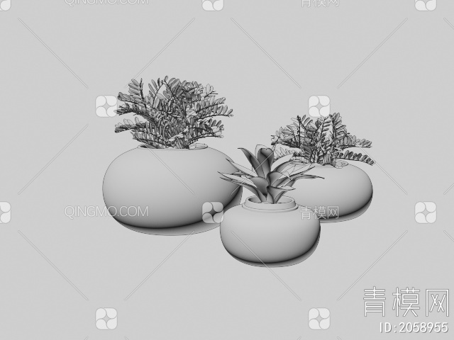 盆栽3D模型下载【ID:2058955】
