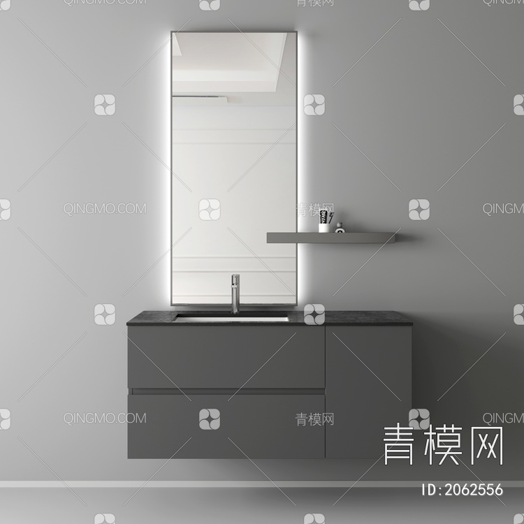 卫浴柜 浴室柜 洗手台3D模型下载【ID:2062556】