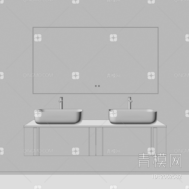 卫浴柜 浴室柜 洗手台3D模型下载【ID:2062582】