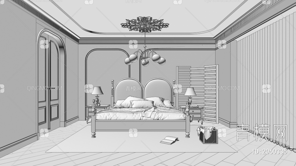 卧室3D模型下载【ID:2060335】