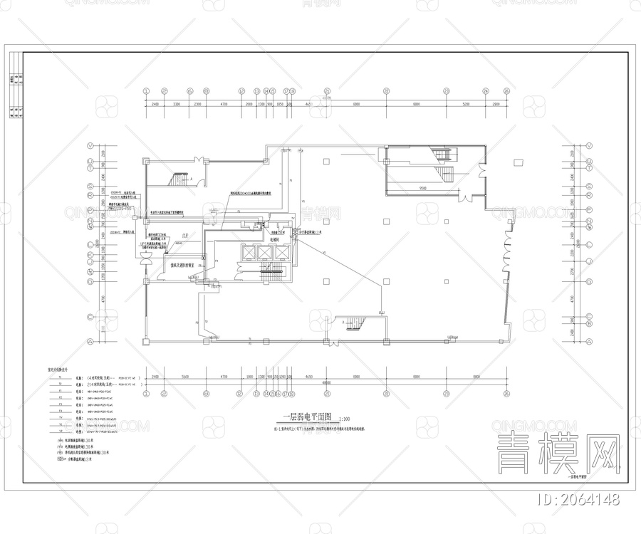 十五层商住楼电气设计图 施工图【ID:2064148】