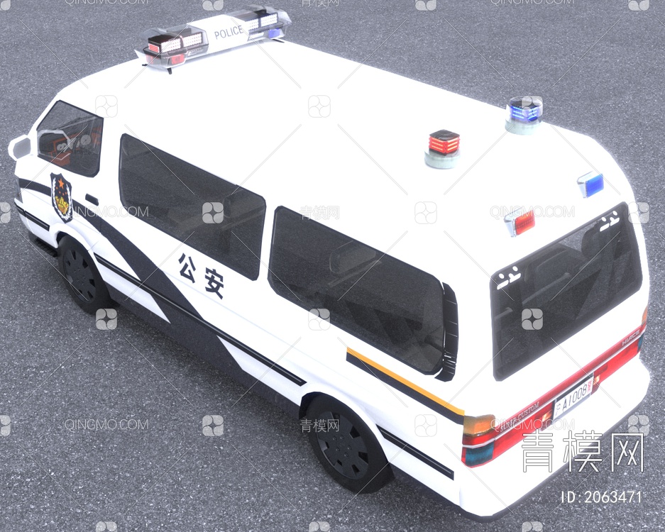 海狮面包警用车3D模型下载【ID:2063471】