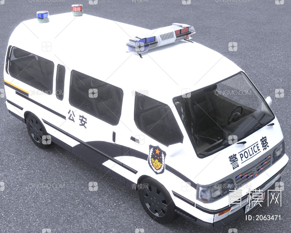 海狮面包警用车3D模型下载【ID:2063471】