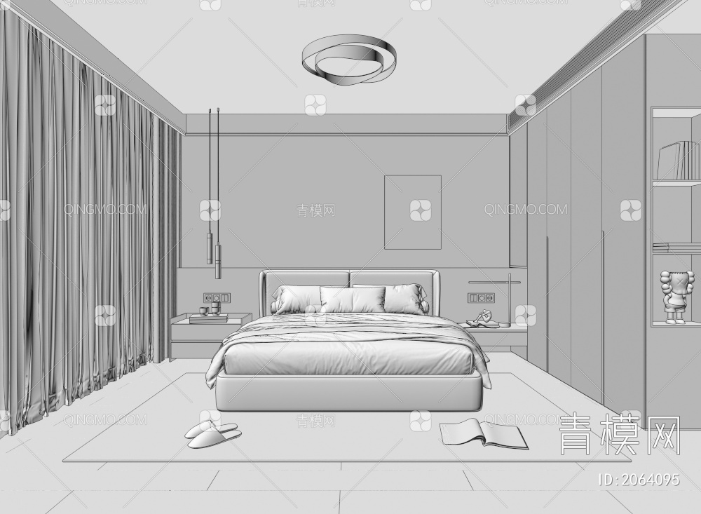 家居卧室3D模型下载【ID:2064095】