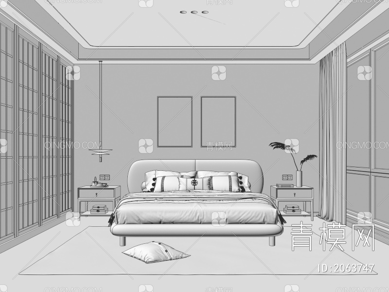 卧室3D模型下载【ID:2063747】