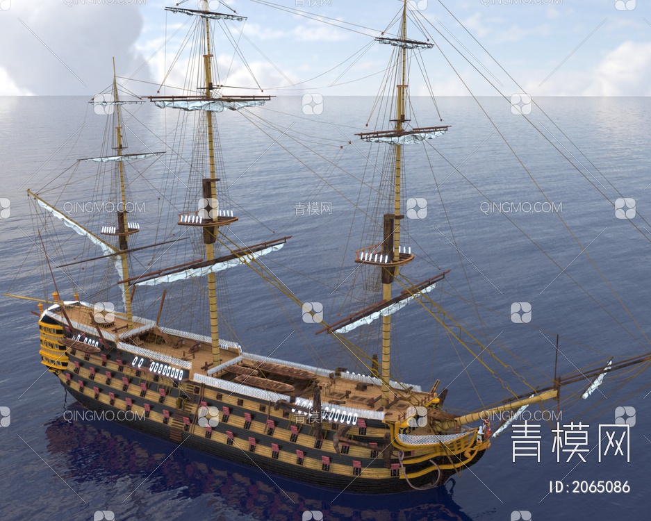 西班牙大帆船17653D模型下载【ID:2065086】