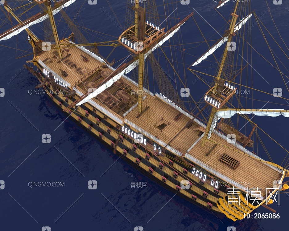 西班牙大帆船17653D模型下载【ID:2065086】