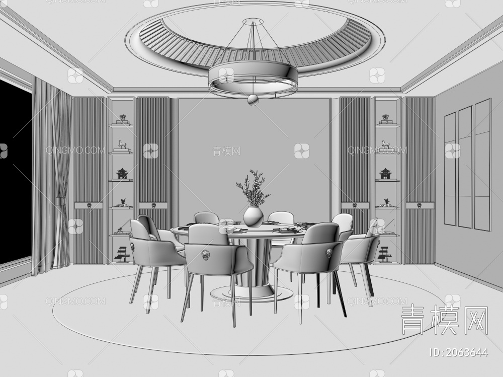 餐厅3D模型下载【ID:2063644】